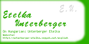 etelka unterberger business card